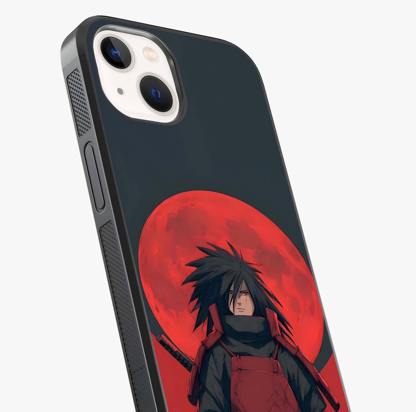 Crimson Moon Warlord Glass Case captured at a warm angle highlighting gloss, texture and premium glass finish.