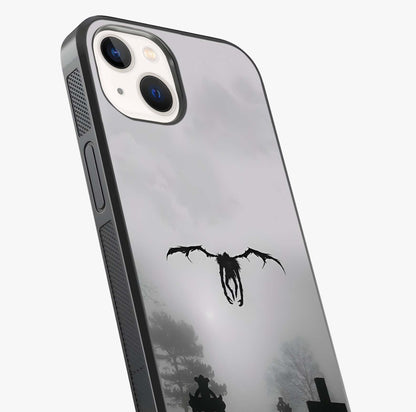 Graveyard Shadow Descent Glass Case captured at a warm angle highlighting gloss, texture and premium glass finish.