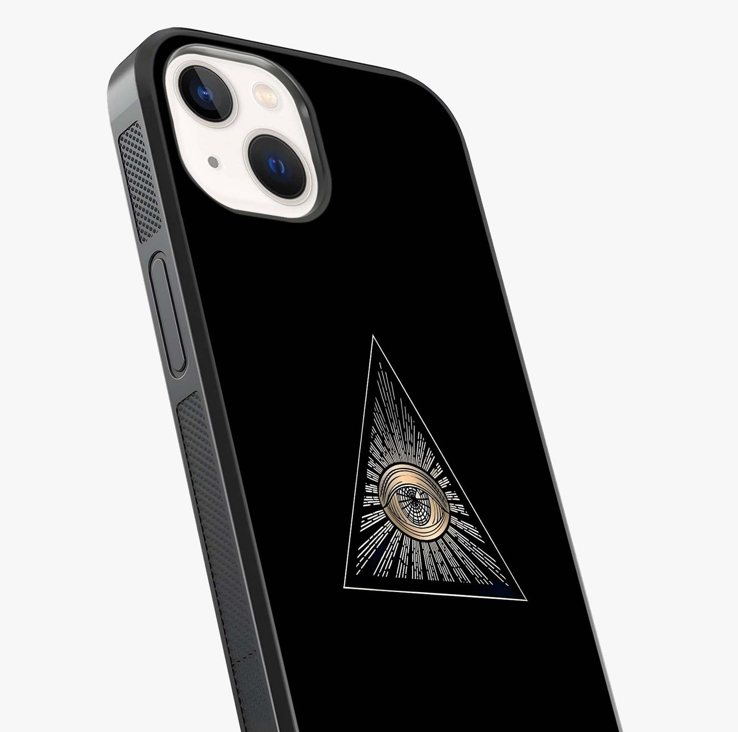 Illuminati Evil Glass Case captured at a warm angle highlighting gloss, texture and premium glass finish.