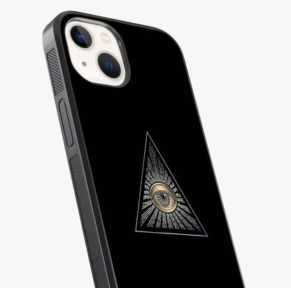 Illuminati Evil Glass Case captured at a warm angle highlighting gloss, texture and premium glass finish.
