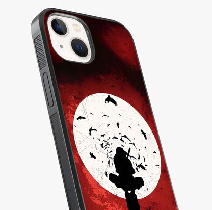 Itachi Limited Edition Naruto Anime Glass Case captured at a warm angle highlighting gloss, texture and premium glass finish.