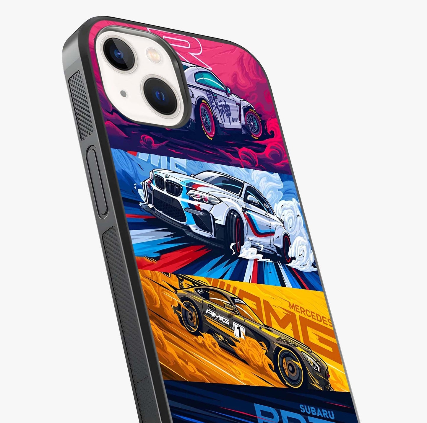 Jdm Sports Car Glass Case captured at a warm angle highlighting gloss, texture and premium glass finish.