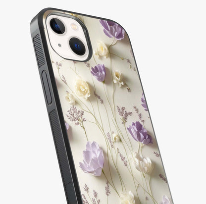 Lilac Breeze Harmony Glass Case captured at a warm angle highlighting gloss, texture and premium glass finish.