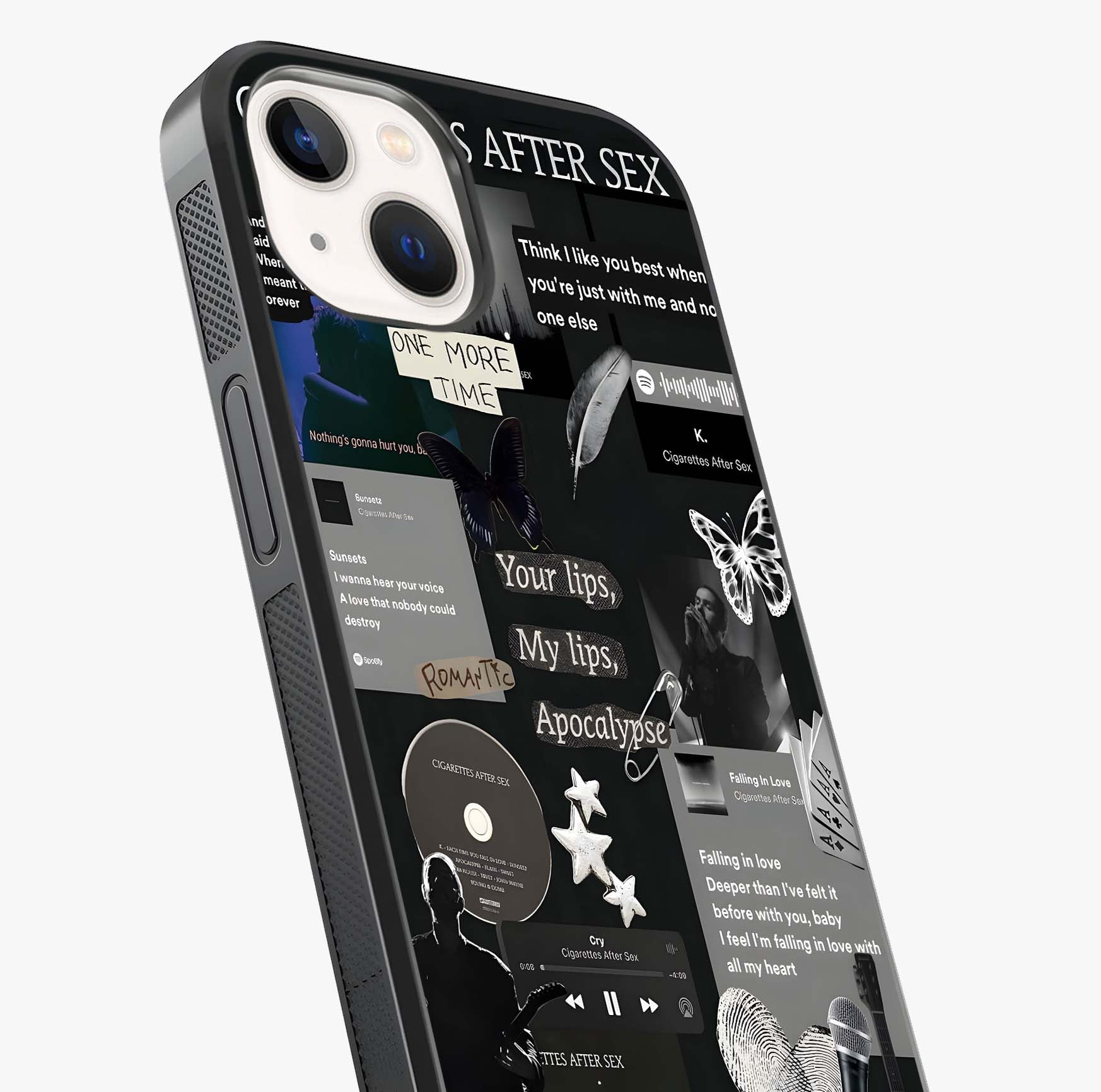 Midnight Love Echo Glass Case captured at a warm angle highlighting gloss, texture and premium glass finish.
