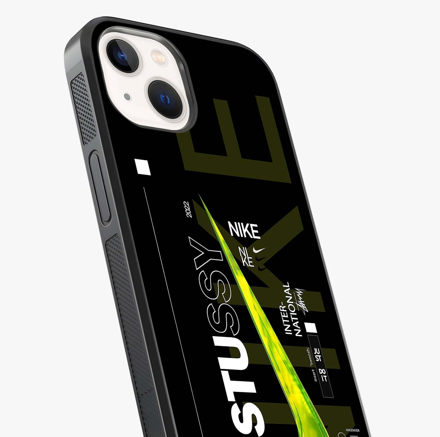 Neon Street Edition Glass Case captured at a warm angle highlighting gloss, texture and premium glass finish.