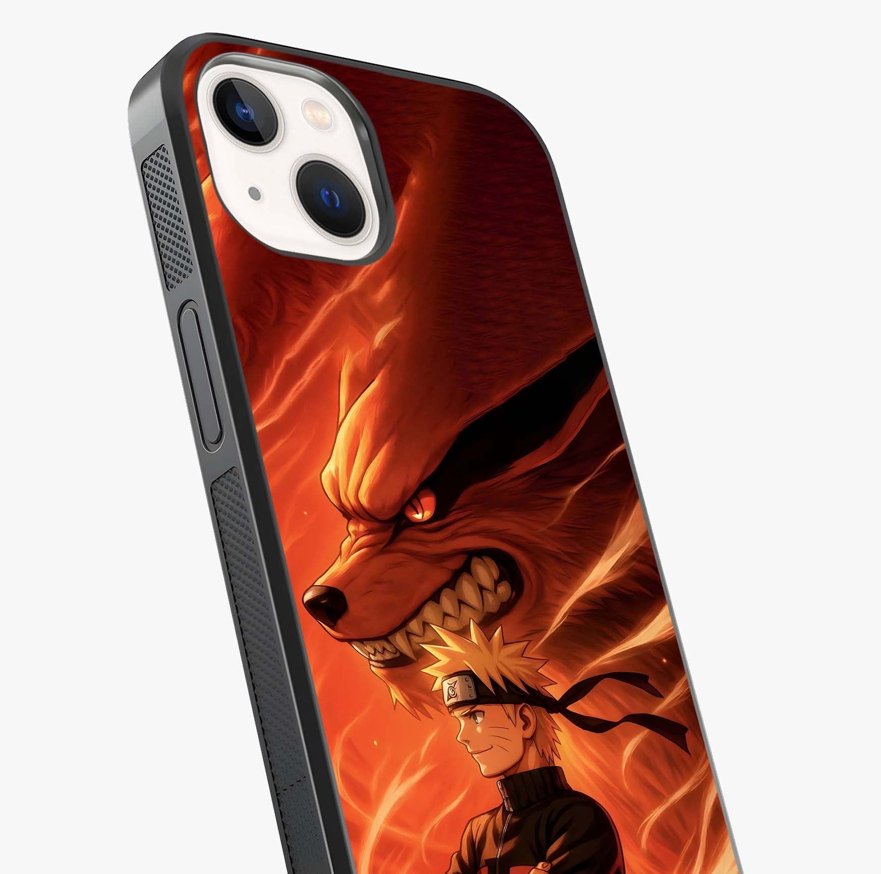 Nine Tails Legacy Glass Case captured at a warm angle highlighting gloss, texture and premium glass finish.