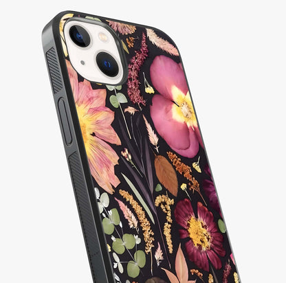 Petal Dream Tapestry Glass Case captured at a warm angle highlighting gloss, texture and premium glass finish.