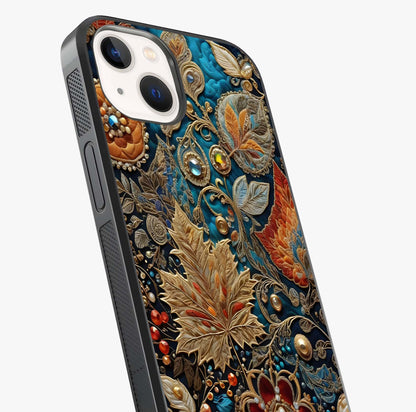 Royal Jewel Garden Glass Case captured at a warm angle highlighting gloss, texture and premium glass finish.