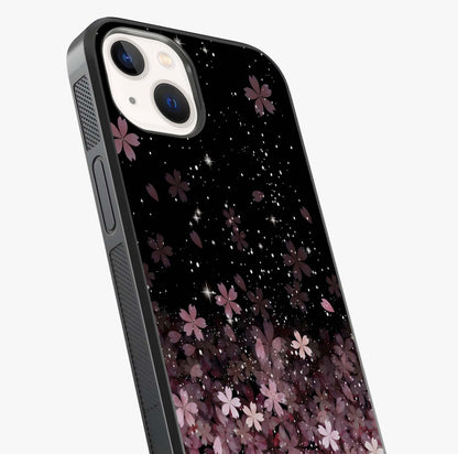 Small Starry Flowers Glass Case captured at a warm angle highlighting gloss, texture and premium glass finish.