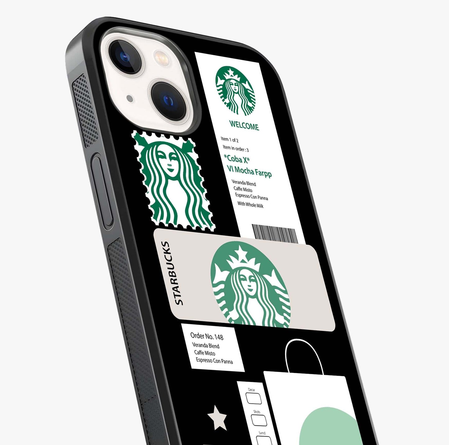 Starbucks Mocha Glass Case captured at a warm angle highlighting gloss, texture and premium glass finish.