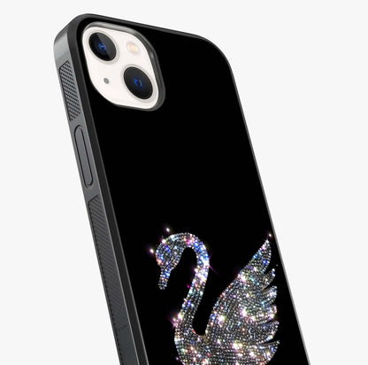 Starlit Swan Grace Glass Case captured at a warm angle highlighting gloss, texture and premium glass finish.