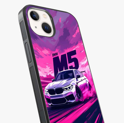 Velocity Drift Pulse Glass Case captured at a warm angle highlighting gloss, texture and premium glass finish.