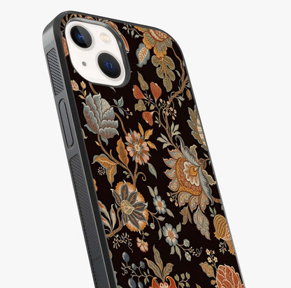 Vintage Floral Dream Glass Case captured at a warm angle highlighting gloss, texture and premium glass finish.