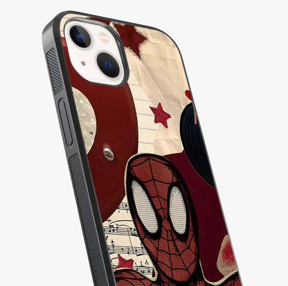 Web Warrior Vibes Glass Case captured at a warm angle highlighting gloss, texture and premium glass finish.