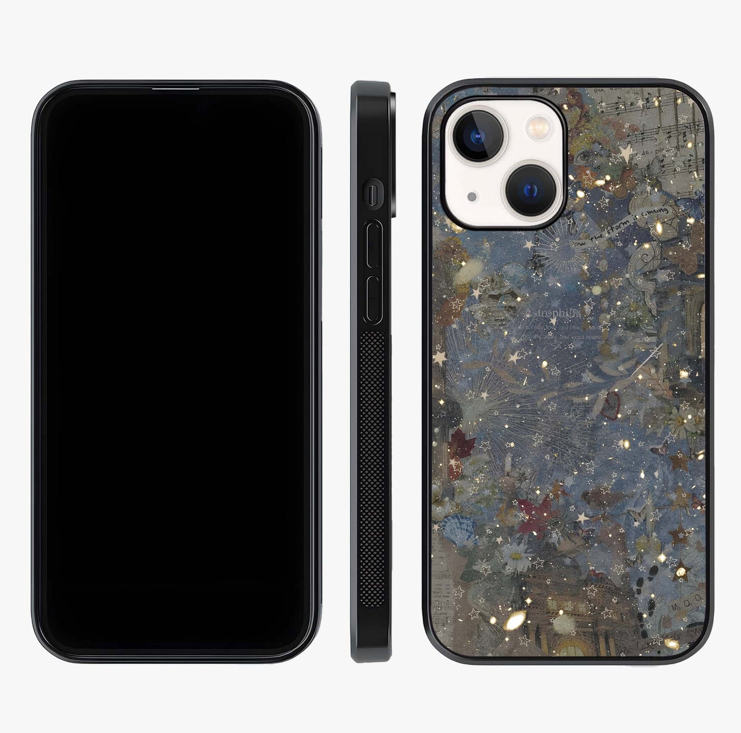 Aesthetic Astrolophia Glass Case displayed upright for full design visibility and premium finish.