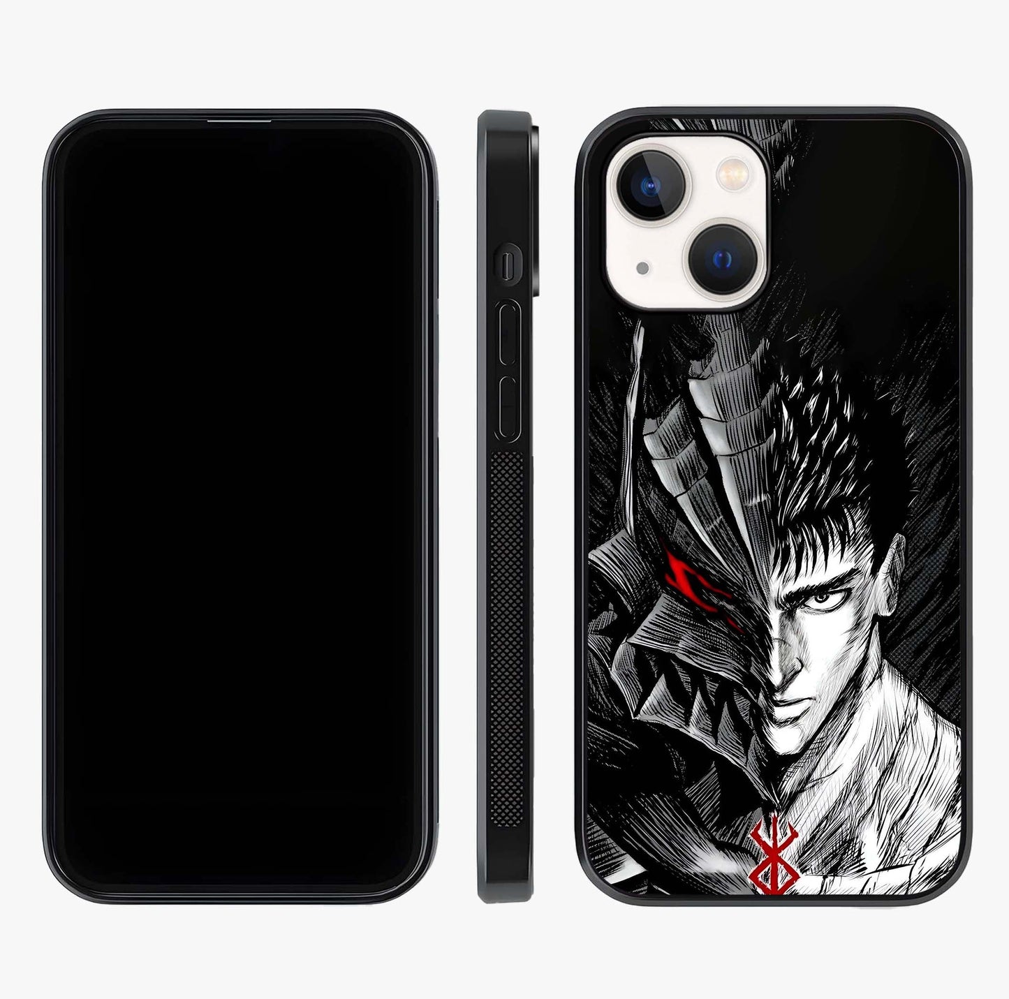 Berserker Blood Oath Glass Case displayed upright for full design visibility and premium finish.