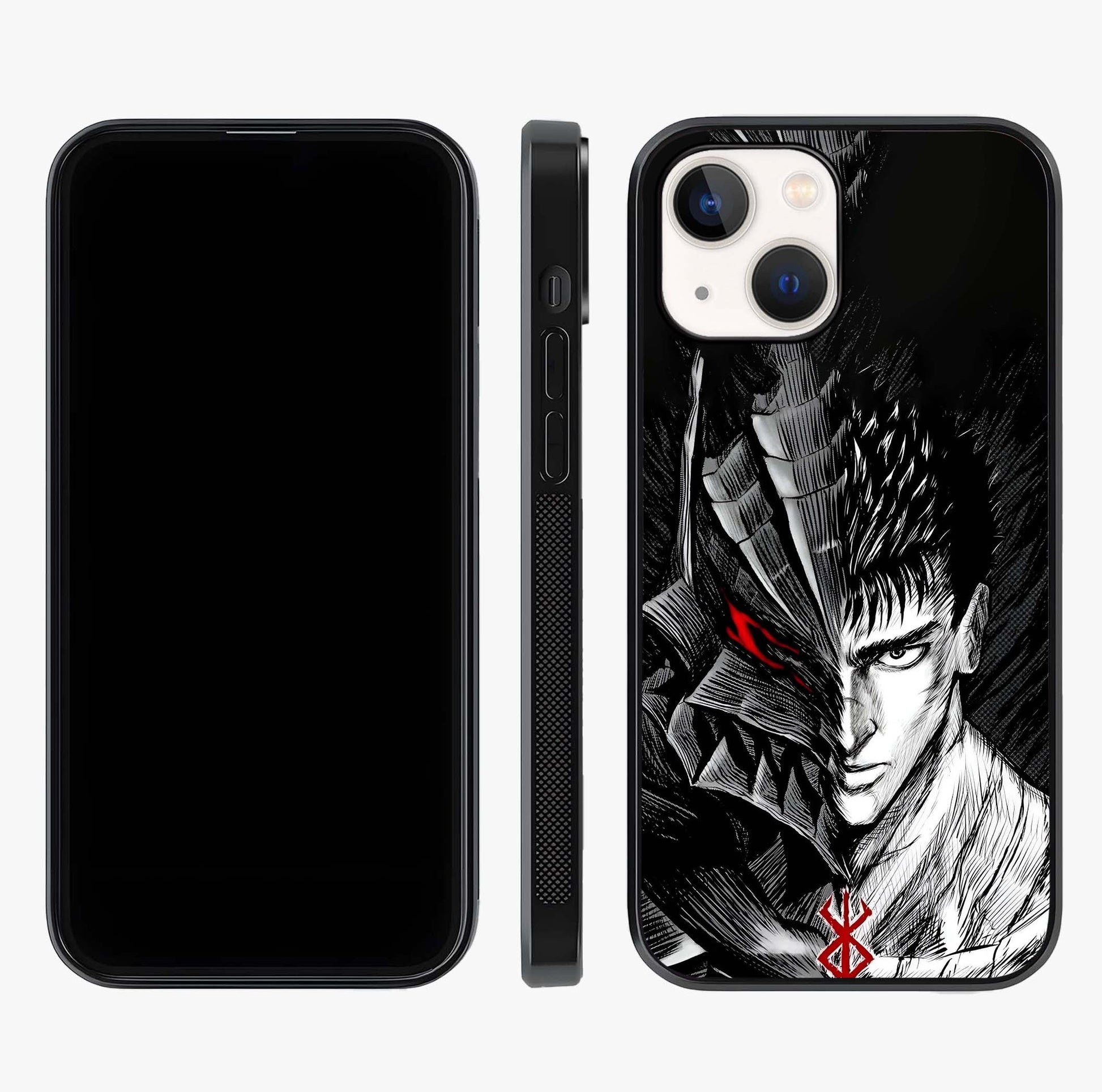 Berserker Blood Oath Glass Case displayed upright for full design visibility and premium finish.
