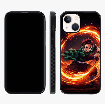 Blazing Sword Resolve Glass Case displayed upright for full design visibility and premium finish.