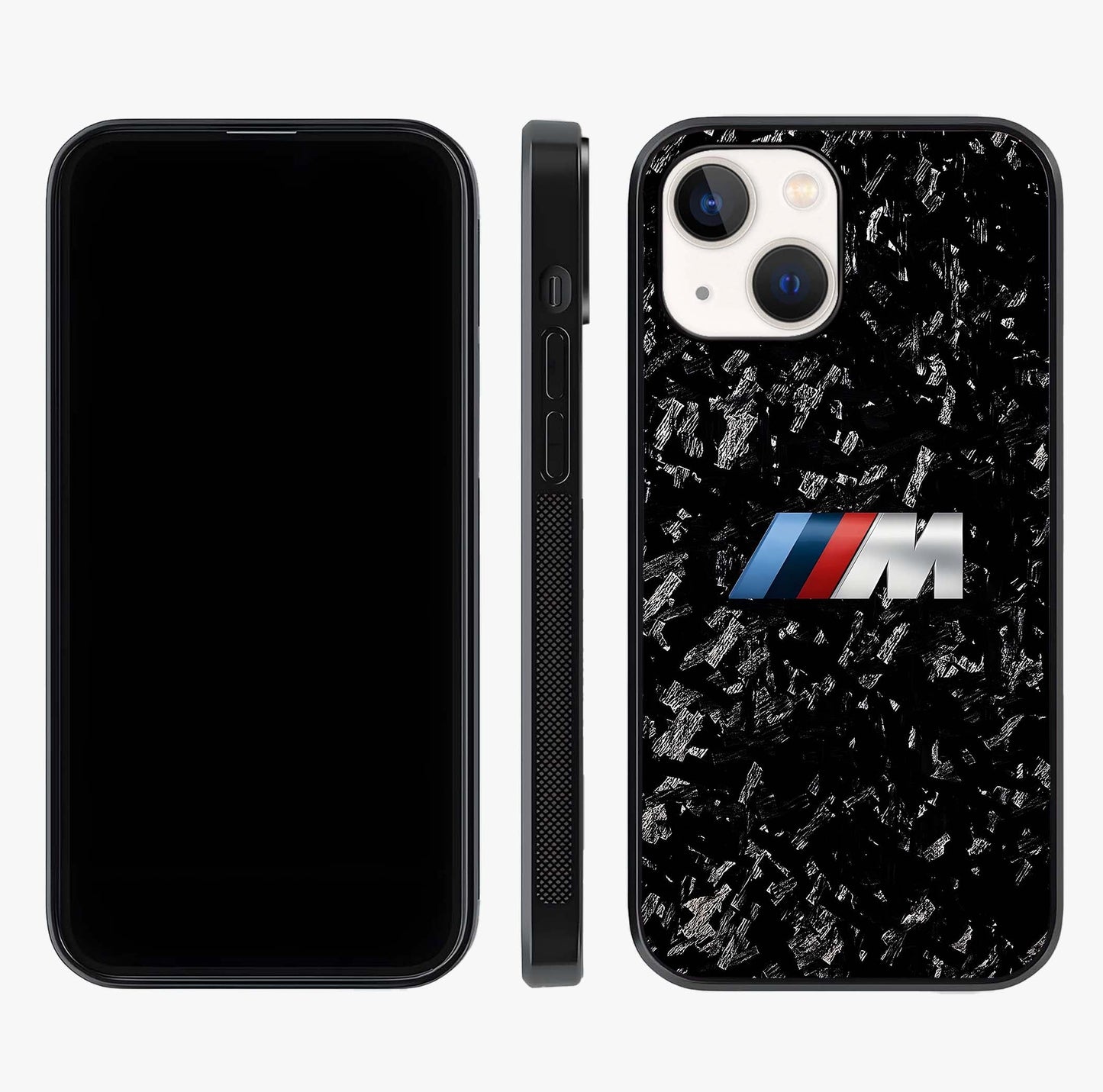 Carbon Speed Mark Glass Case displayed upright for full design visibility and premium finish.