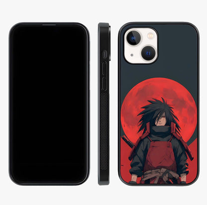 Crimson Moon Warlord Glass Case displayed upright for full design visibility and premium finish.