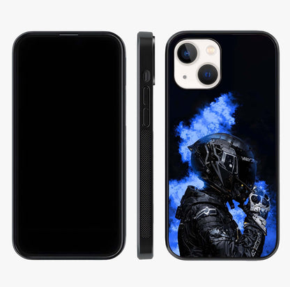 Cyber Sentinel Protocol Glass Case displayed upright for full design visibility and premium finish.