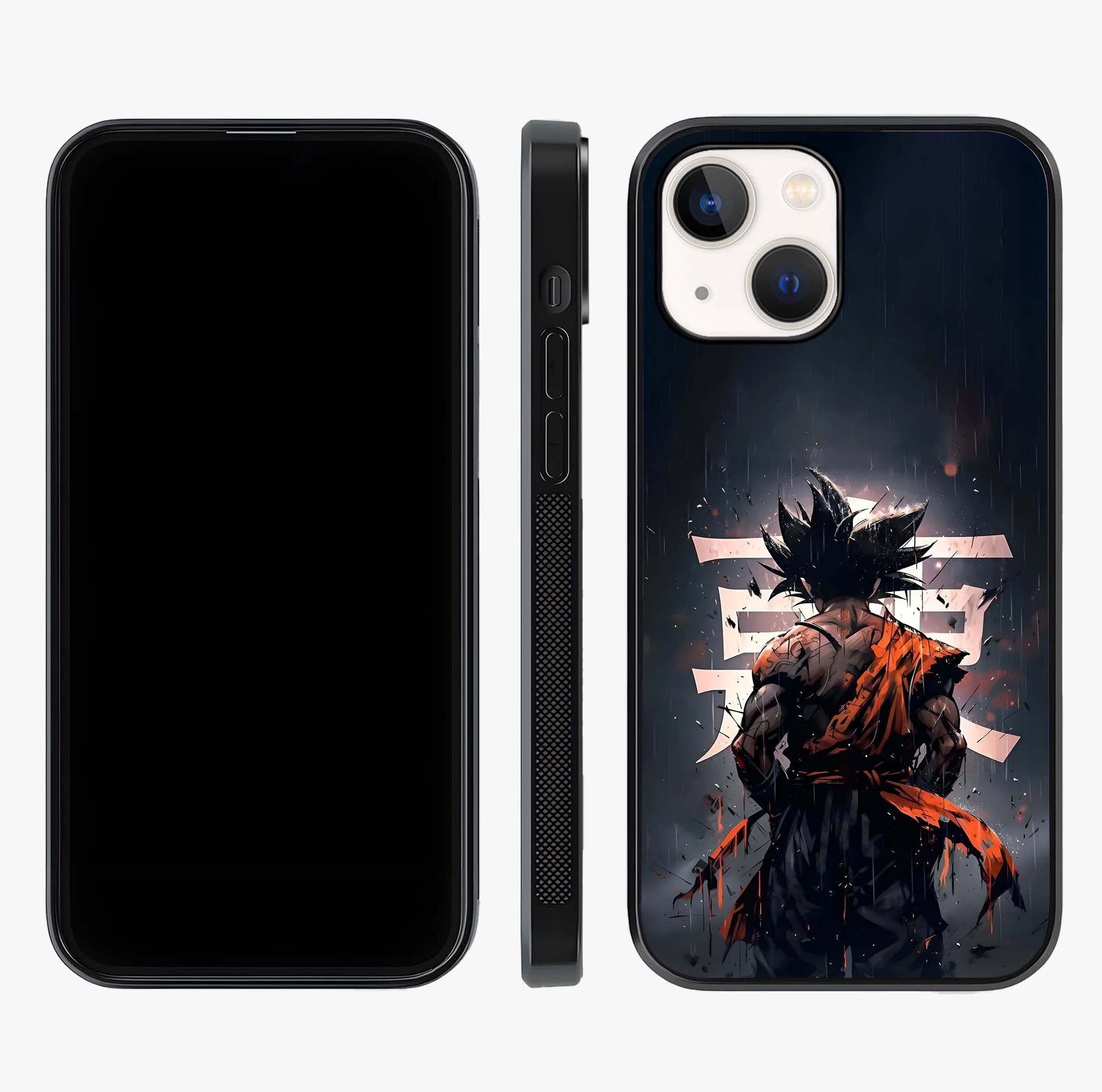 Dark Warrior In Rain Glass Case displayed upright for full design visibility and premium finish.