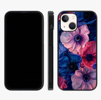 Flower Paper Art Pattern Glass Case displayed upright for full design visibility and premium finish.