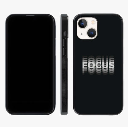 Focus Mode On Glass Case displayed upright for full design visibility and premium finish.