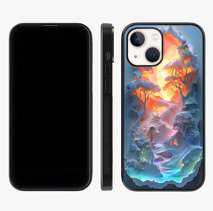 Glow Forest Portal Glass Case displayed upright for full design visibility and premium finish.