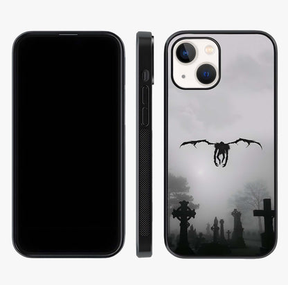 Graveyard Shadow Descent Glass Case displayed upright for full design visibility and premium finish.