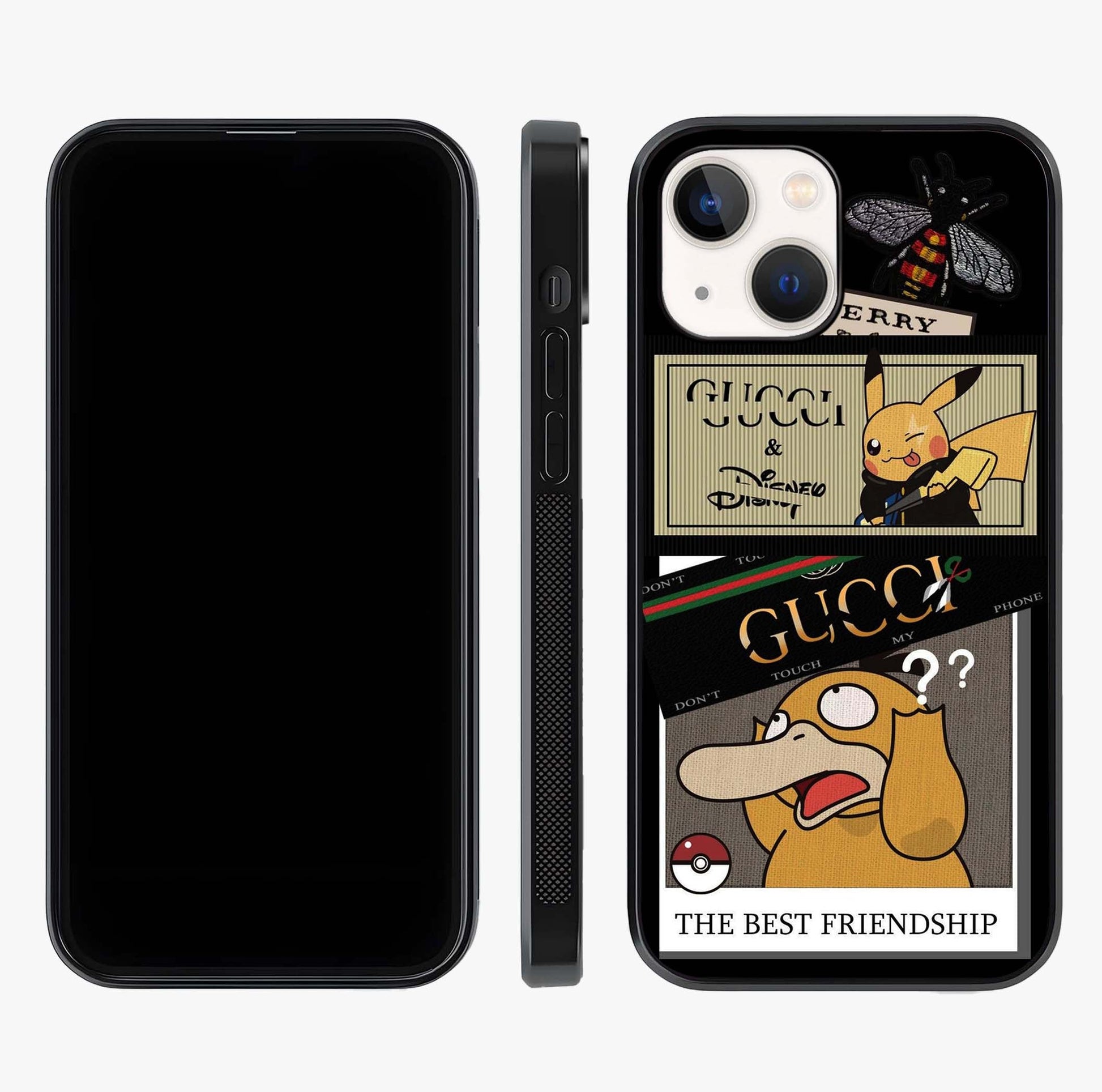 Gucci Play Mashup Glass Case displayed upright for full design visibility and premium finish.