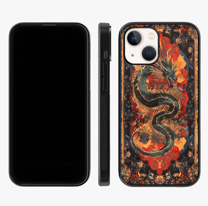 Inferno Dragon Soul Glass Case displayed upright for full design visibility and premium finish.