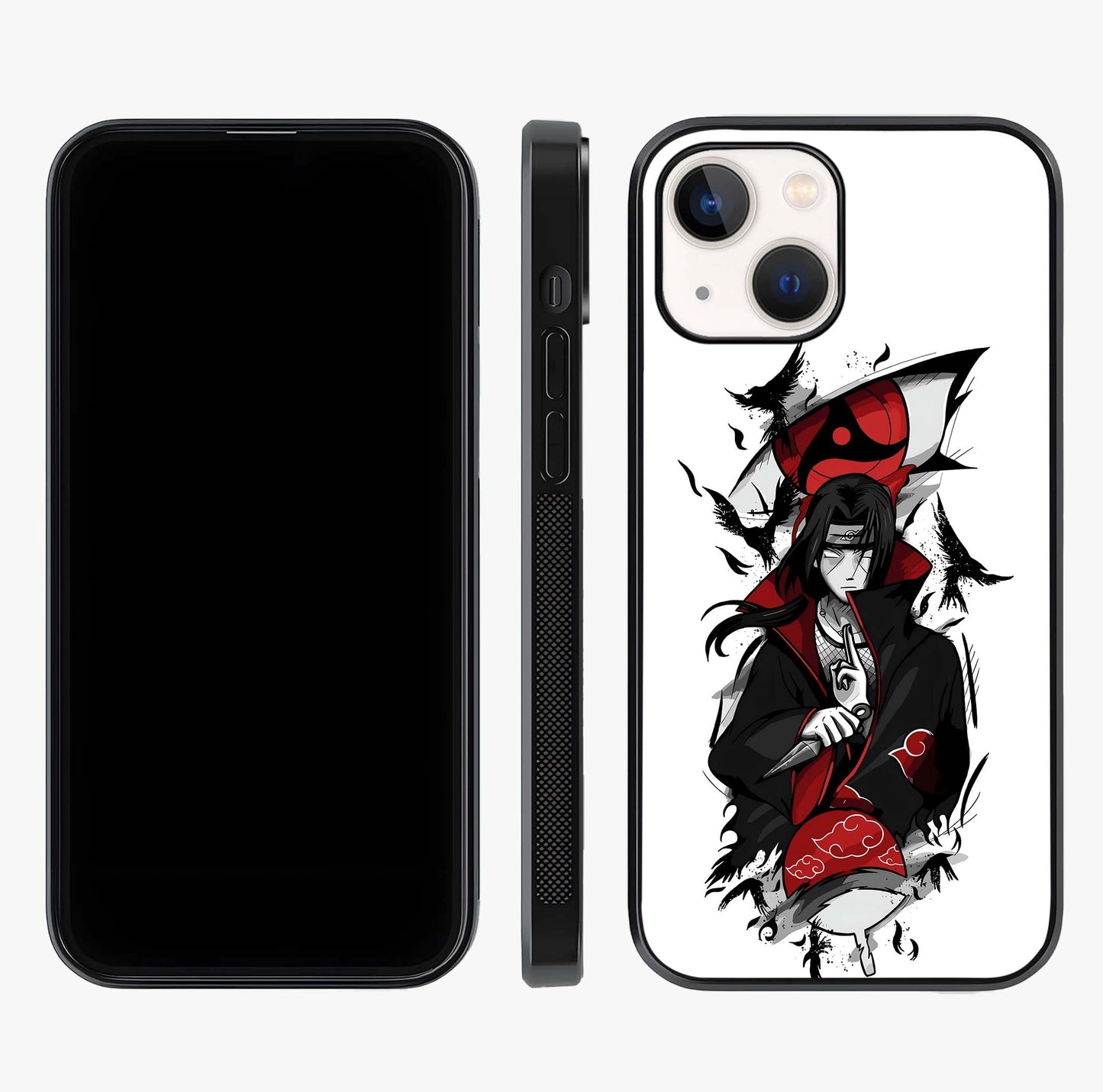 Itachi Sharingan Glass Case displayed upright for full design visibility and premium finish.