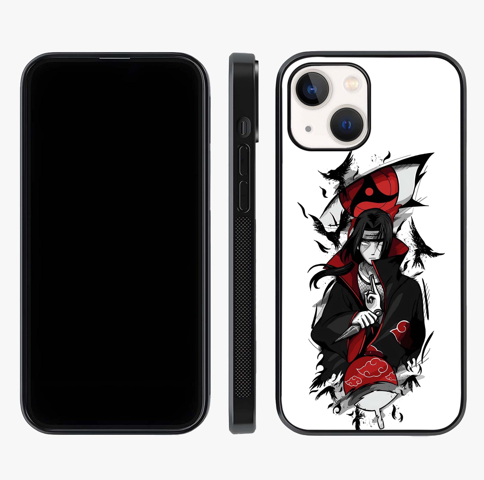 Itachi Sharingan Glass Case displayed upright for full design visibility and premium finish.