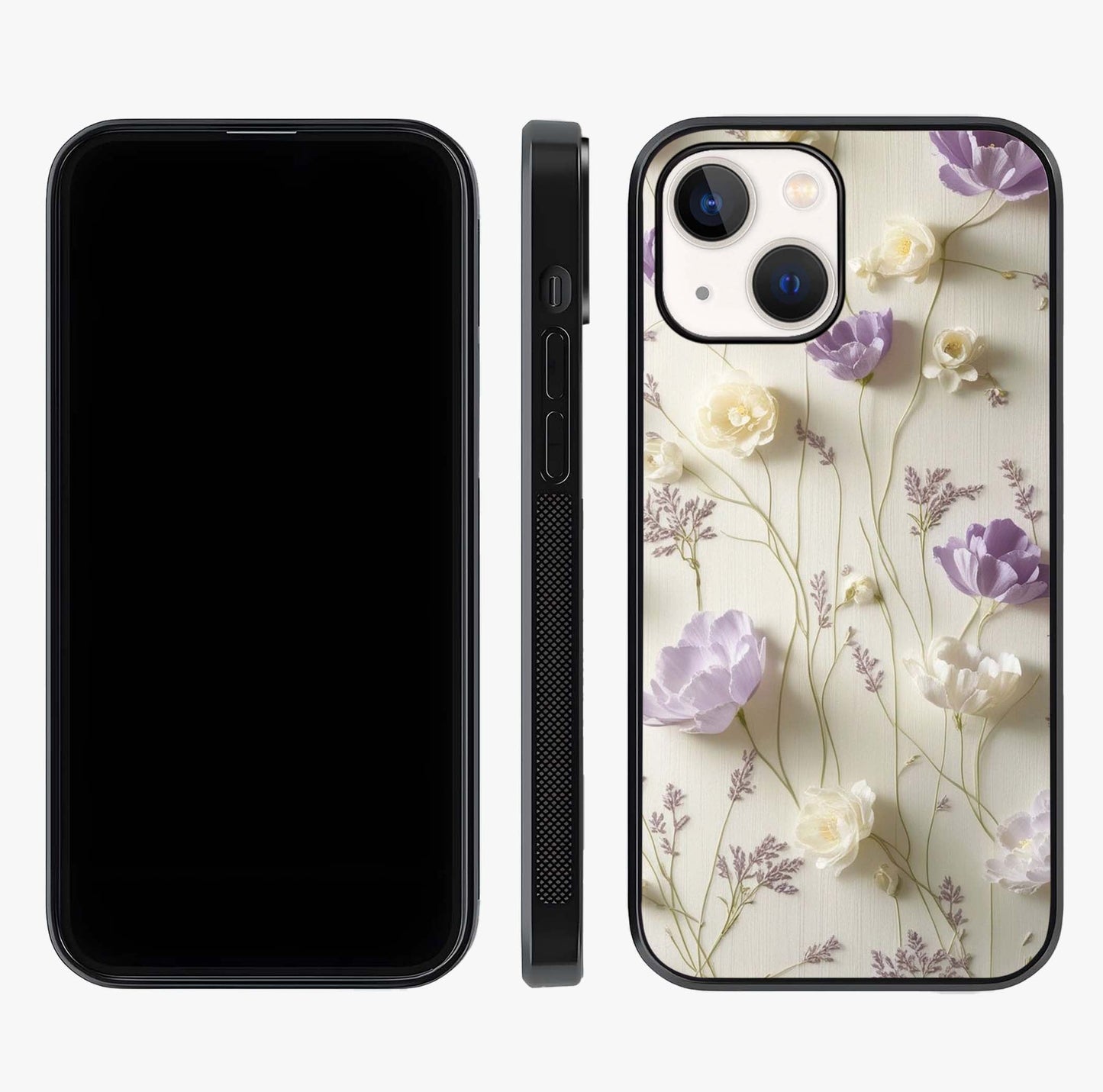 Lilac Breeze Harmony Glass Case displayed upright for full design visibility and premium finish.
