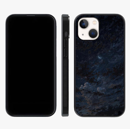 Lunar Veil Silence Glass Case displayed upright for full design visibility and premium finish.