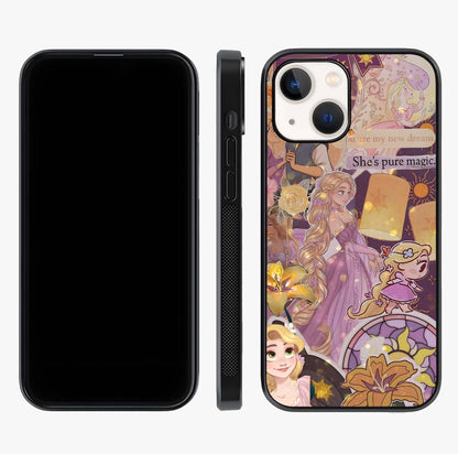 Magical Tangled Dream Glass Case displayed upright for full design visibility and premium finish.