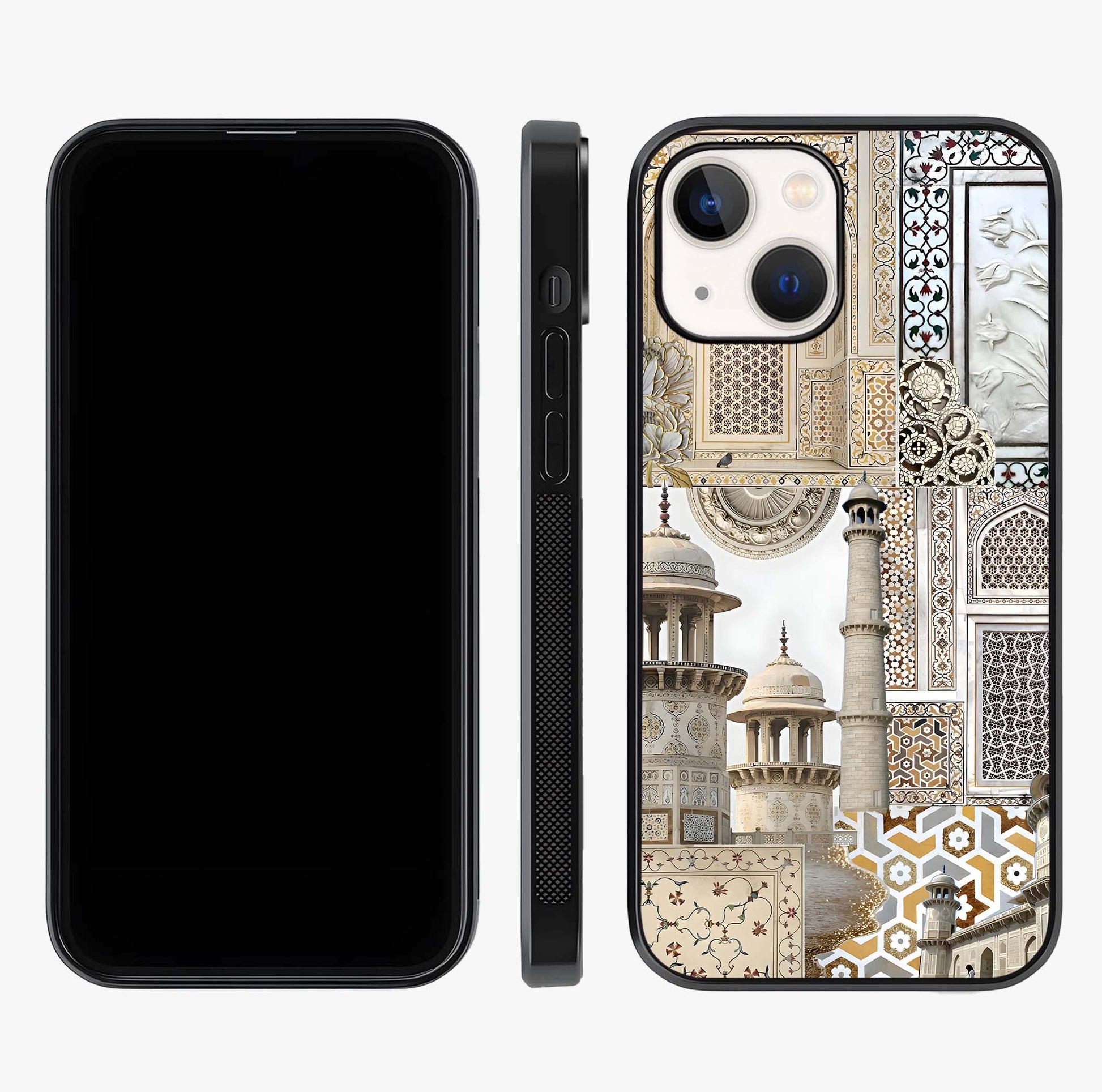 Mughal Marble Legacy Glass Case displayed upright for full design visibility and premium finish.