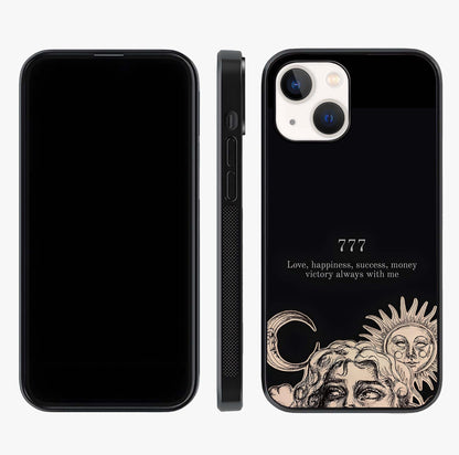 Mystic Victory Aura Glass Case displayed upright for full design visibility and premium finish.