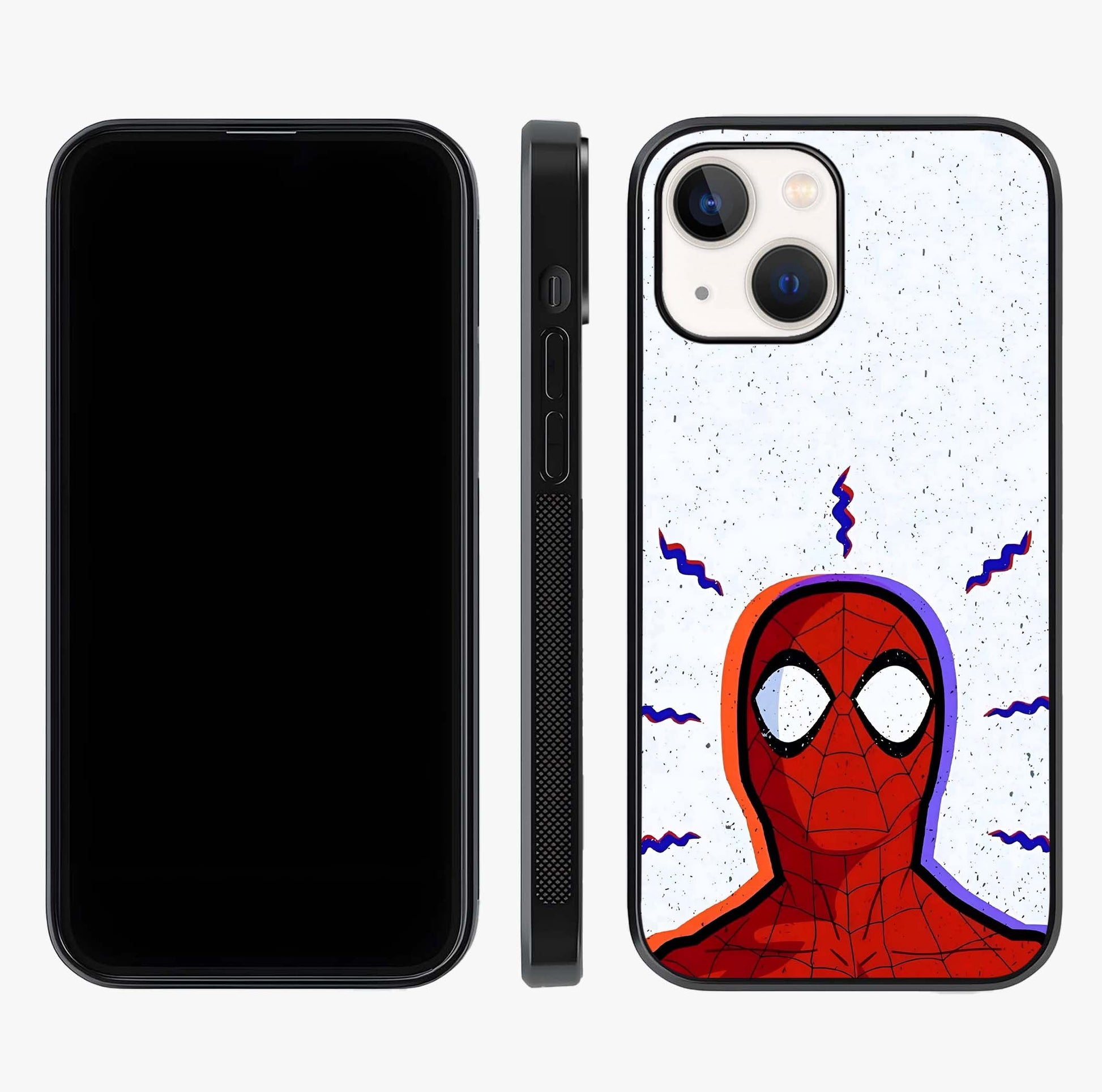 Omg Spiderman Glass Case displayed upright for full design visibility and premium finish.