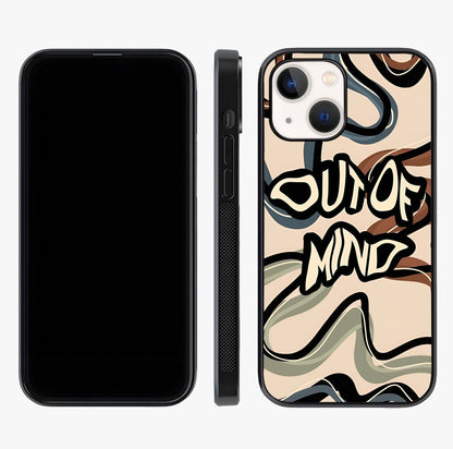 Out Of Mind Glass Case displayed upright for full design visibility and premium finish.