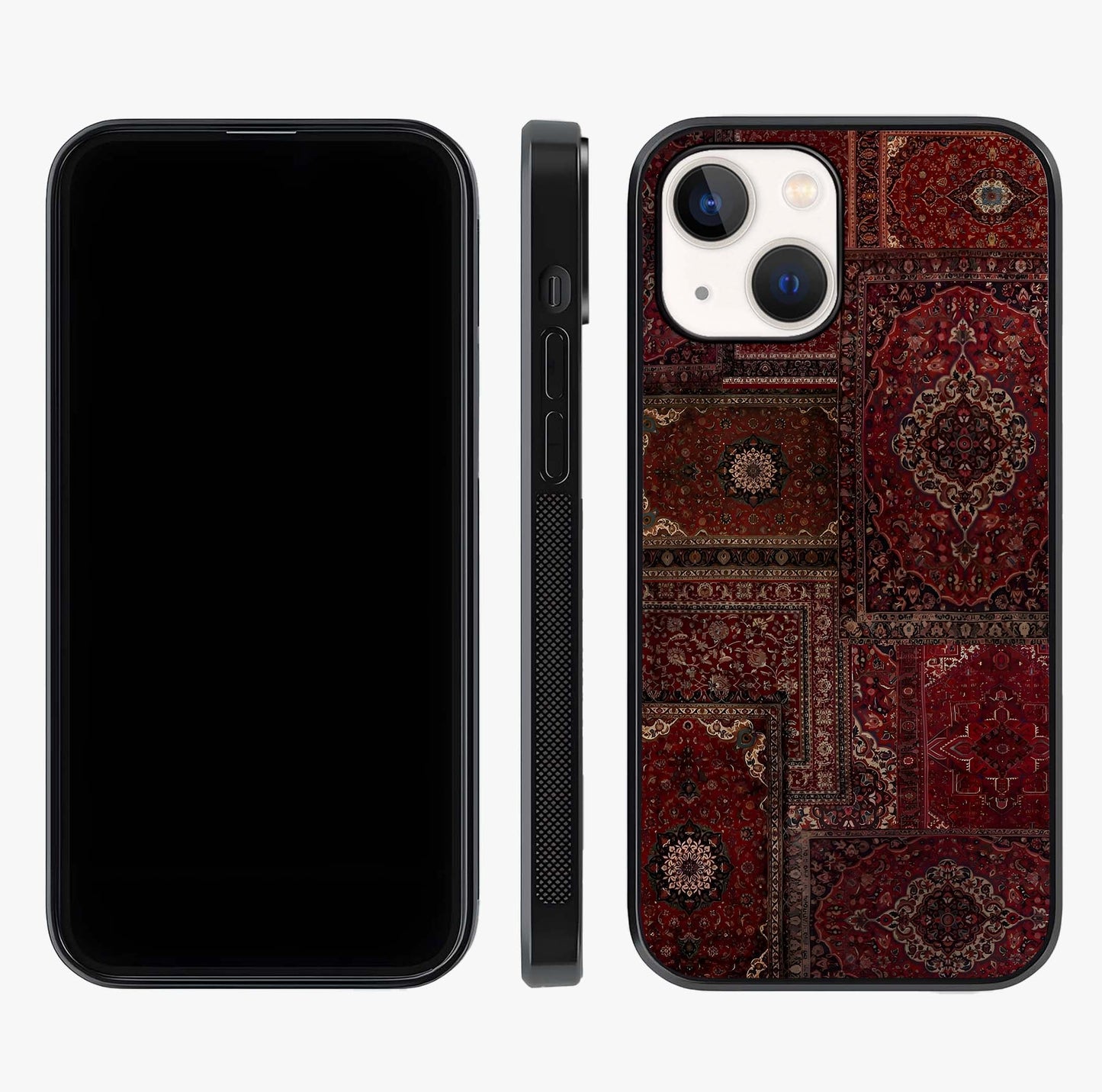 Persian Velvet Tale Glass Case displayed upright for full design visibility and premium finish.