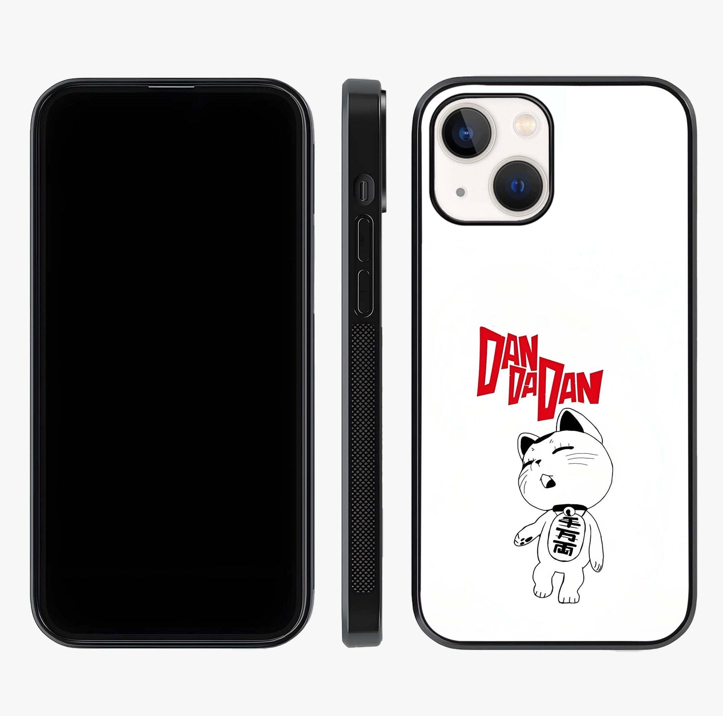 Playful Spirit Charm Glass Case displayed upright for full design visibility and premium finish.