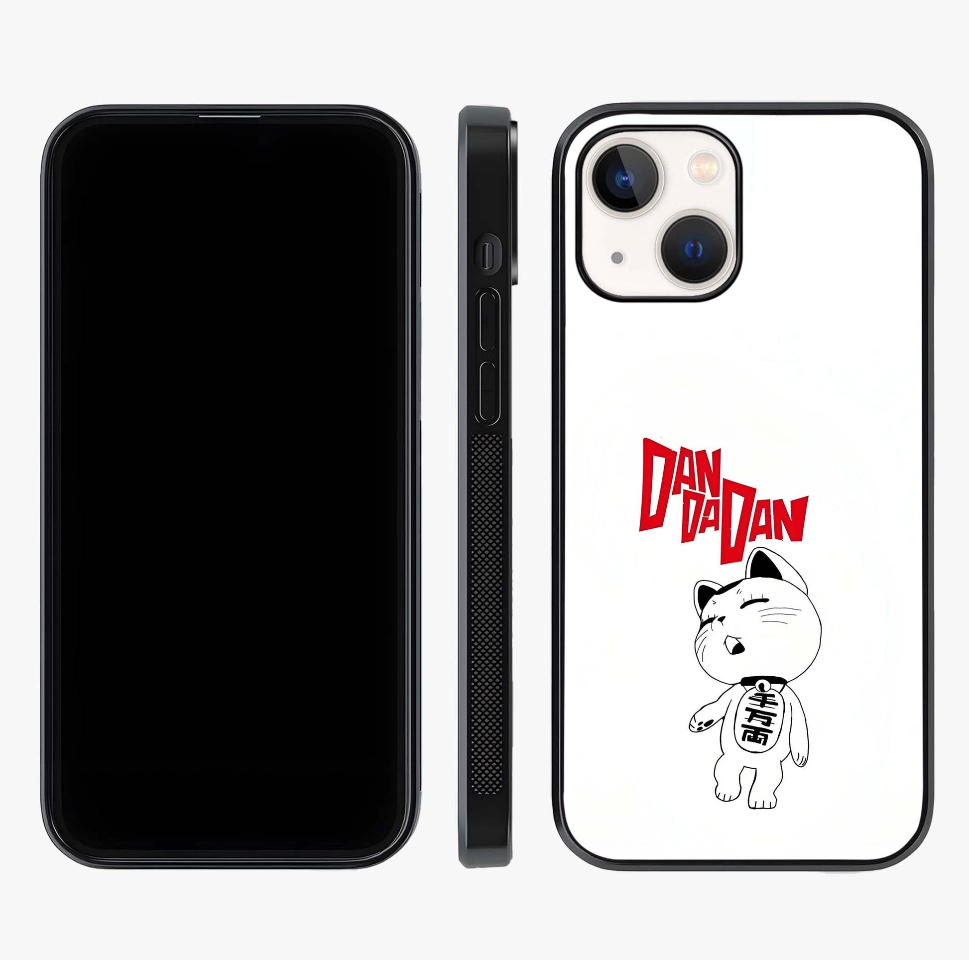 Playful Spirit Charm Glass Case displayed upright for full design visibility and premium finish.