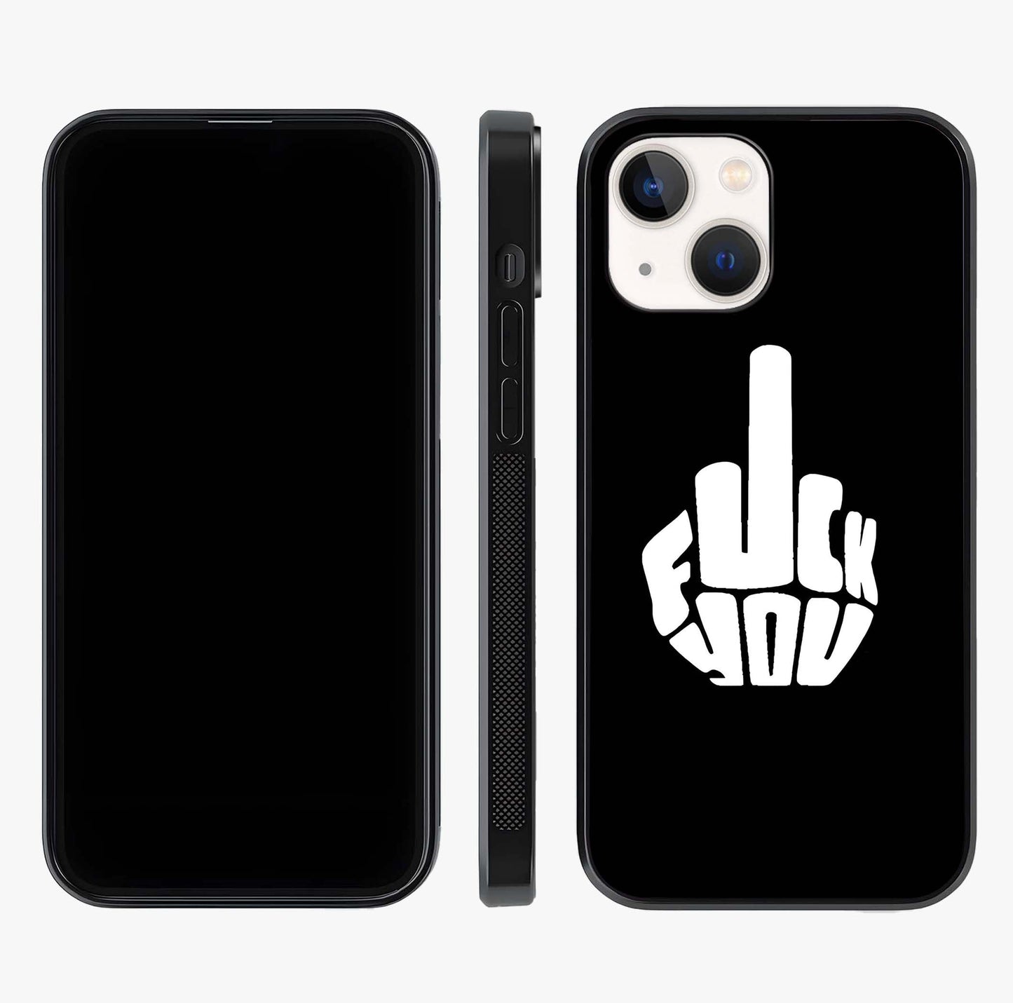 Rebel Mode On Glass Case displayed upright for full design visibility and premium finish.