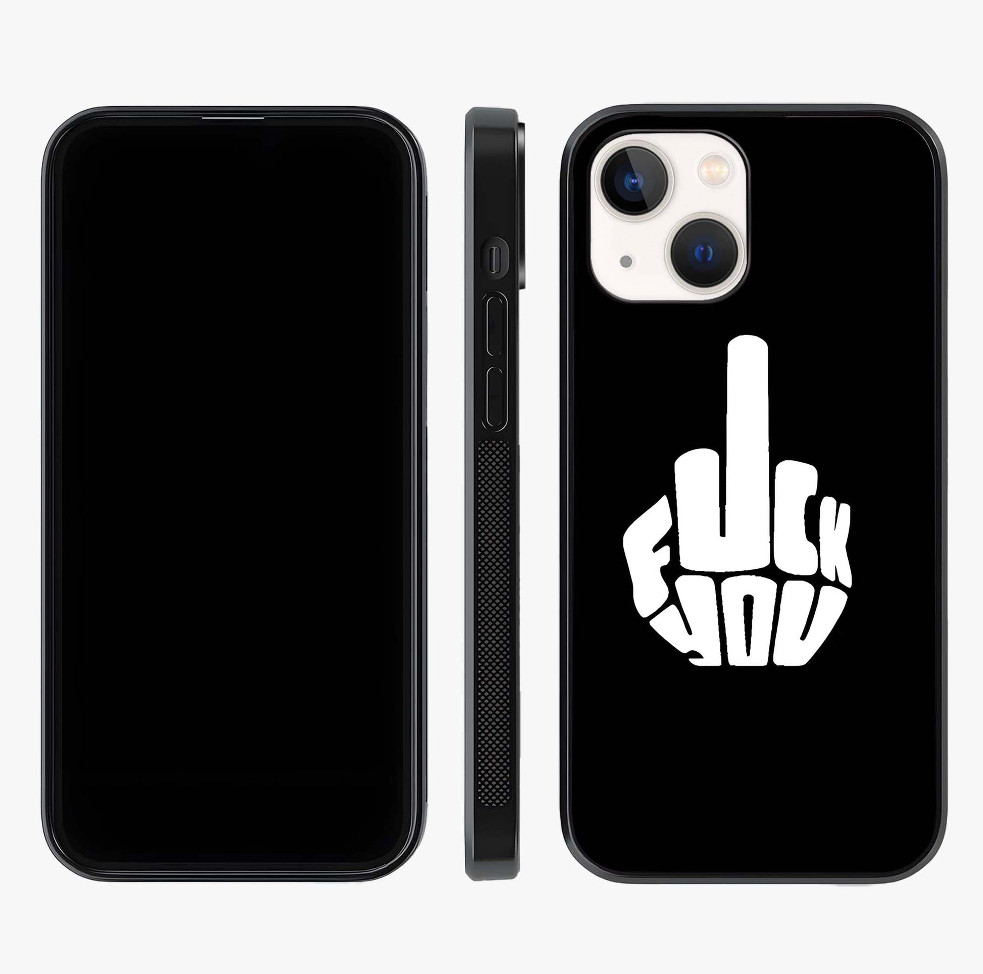 Rebel Mode On Glass Case displayed upright for full design visibility and premium finish.