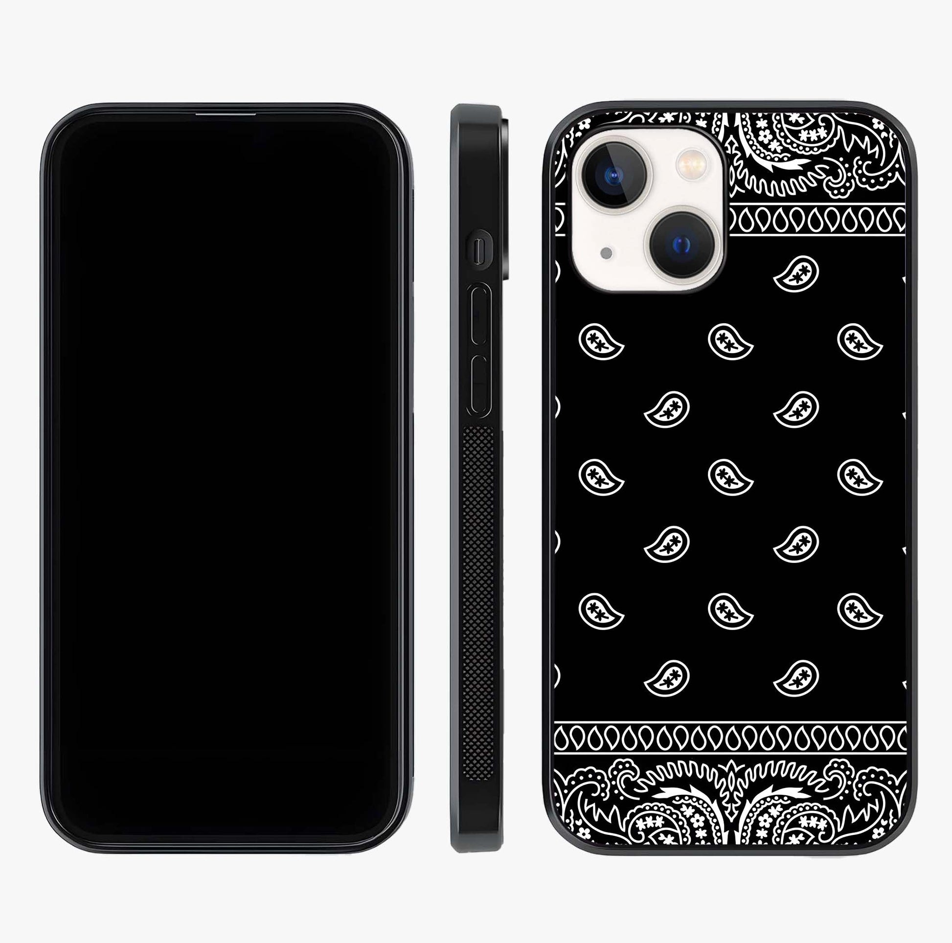 Retro Rebel Threads Glass Case displayed upright for full design visibility and premium finish.