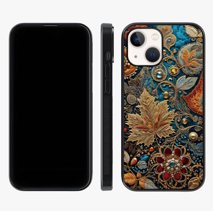 Royal Jewel Garden Glass Case displayed upright for full design visibility and premium finish.