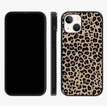 Savage Chic Pattern Glass Case displayed upright for full design visibility and premium finish.