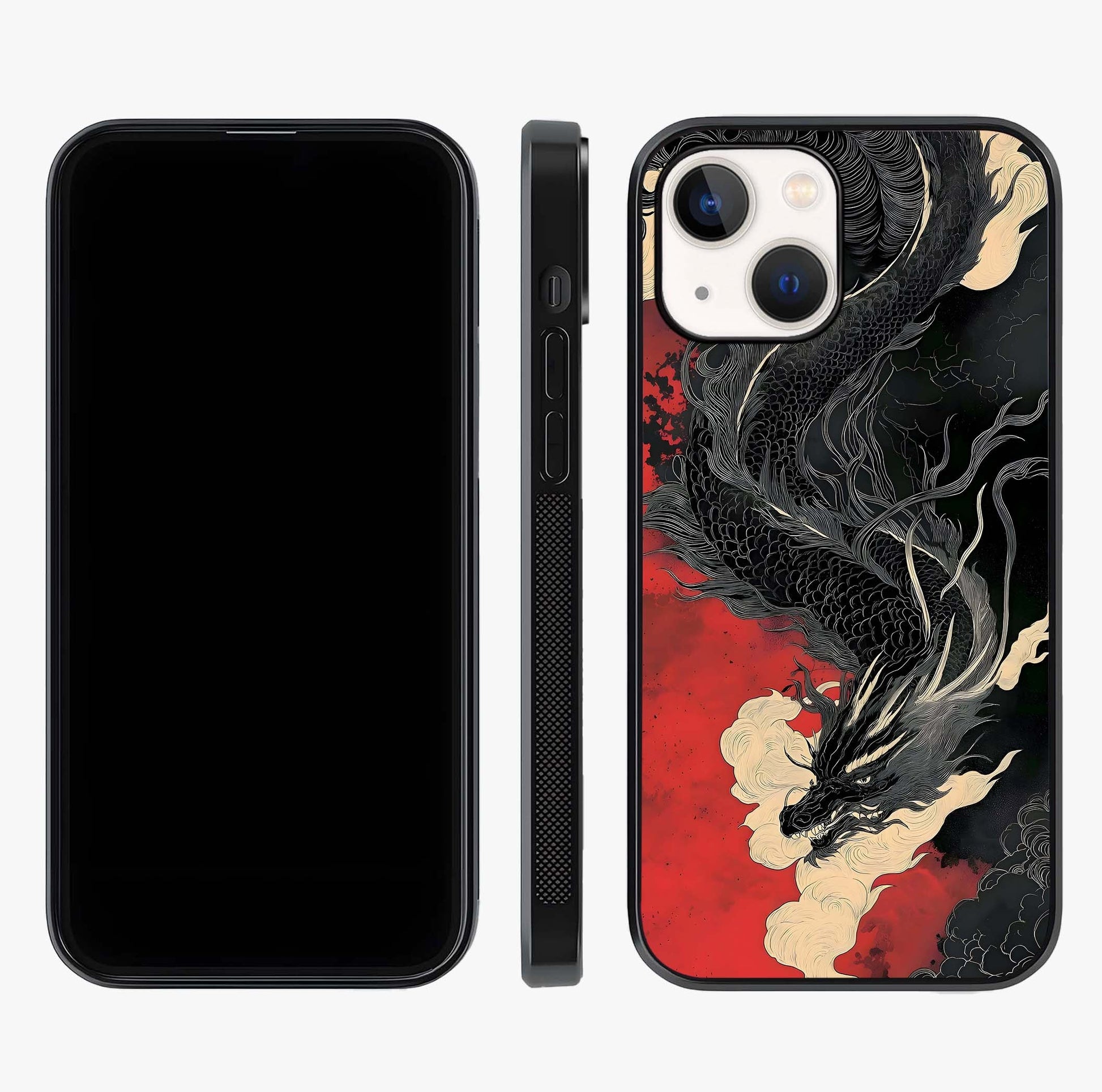 Shadow Dragon Fury Glass Case displayed upright for full design visibility and premium finish.